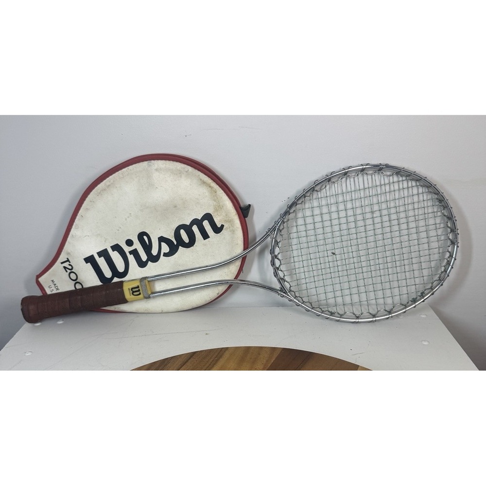 Vintage Wilson T2000 Steel Tennis Racket Made in USA Jimmy Connors